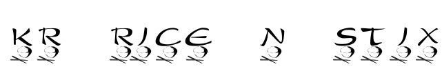 KR Rice N Stix Font Image
