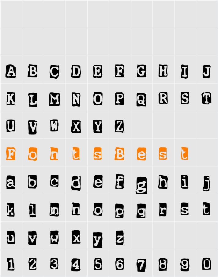 Ernst Backg Character Map