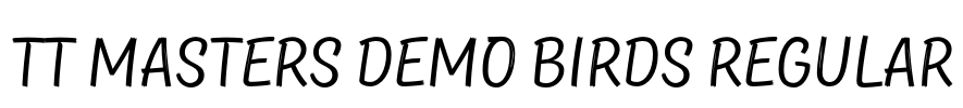 TT Masters DEMO Birds Regular Font Image