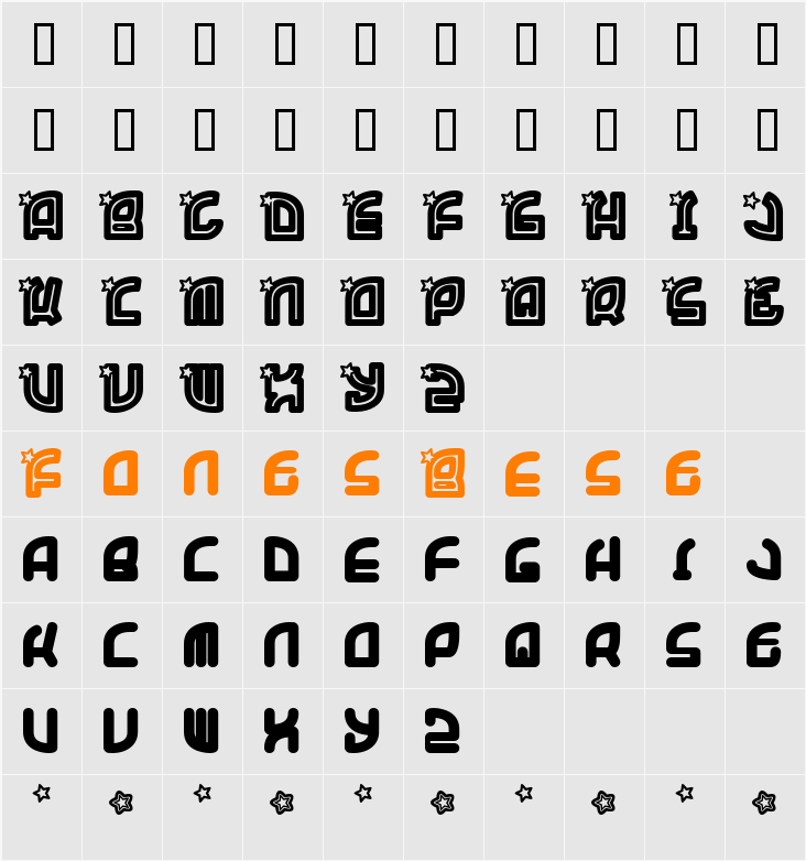 SuperTrooper Character Map
