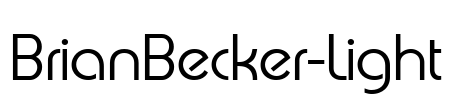 BrianBecker-Light Font Image