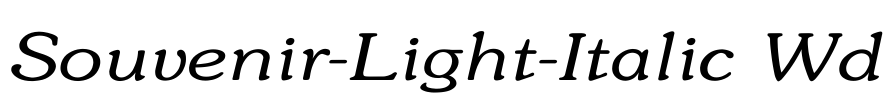 Souvenir-Light-Italic Wd Font Image