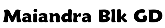 Maiandra Blk GD Font Image