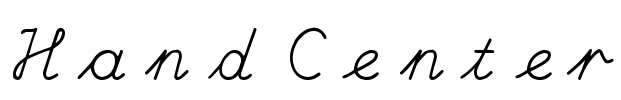Hand Center Font Image