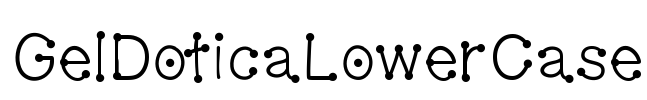 GelDoticaLowerCase Font Image