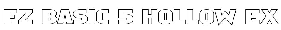 FZ BASIC 5 HOLLOW EX Font Image