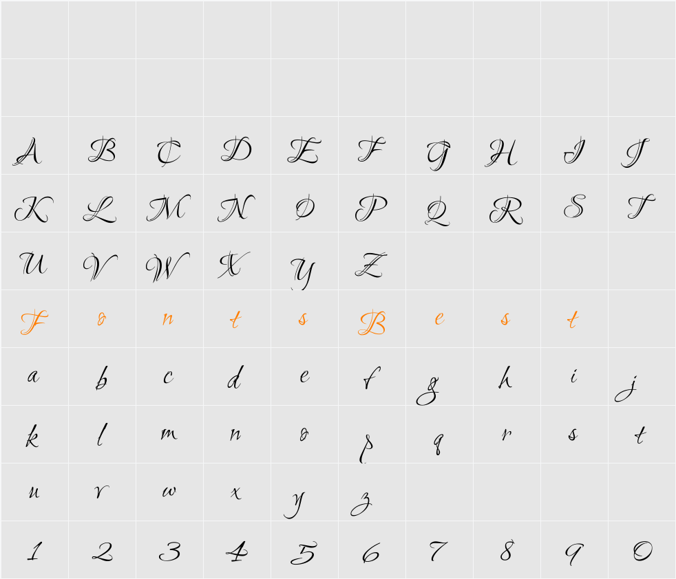 Ruthie Character Map