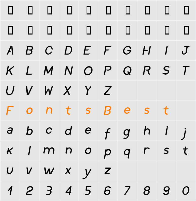 Discreet Character Map
