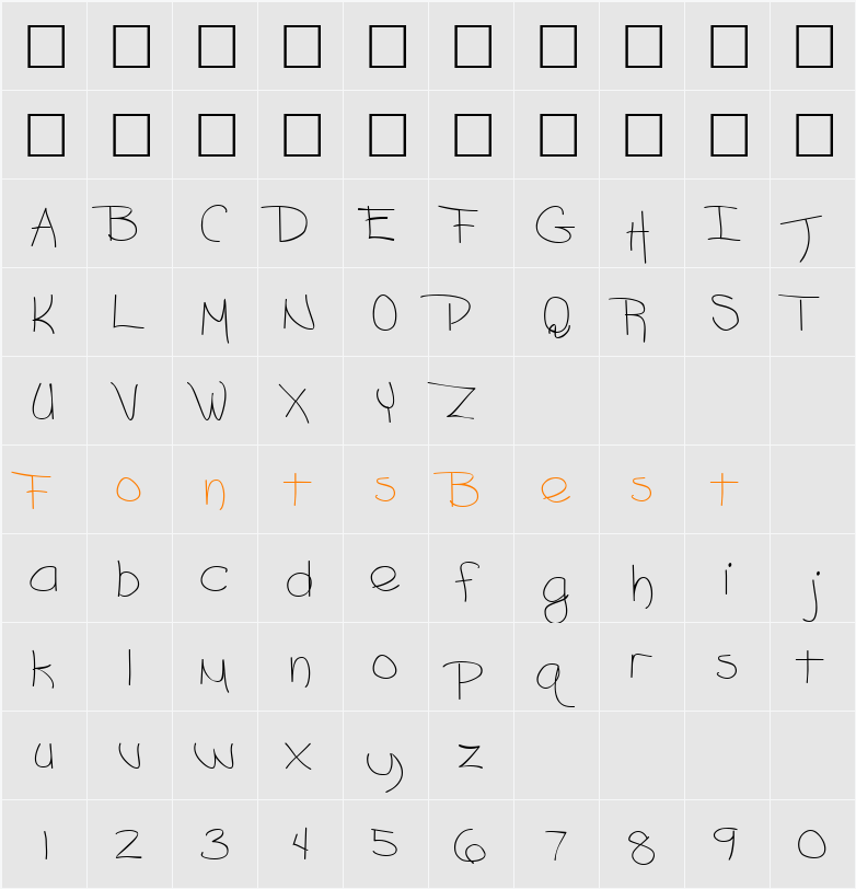 Sirene Character Map