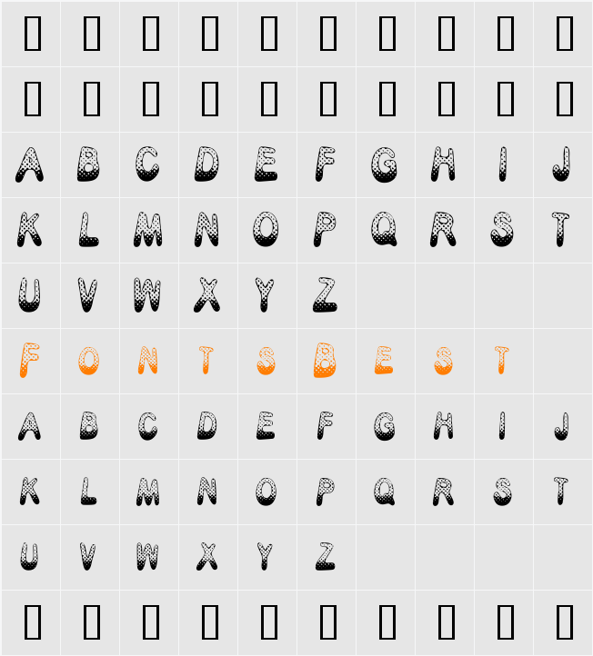 Poison Dots Character Map
