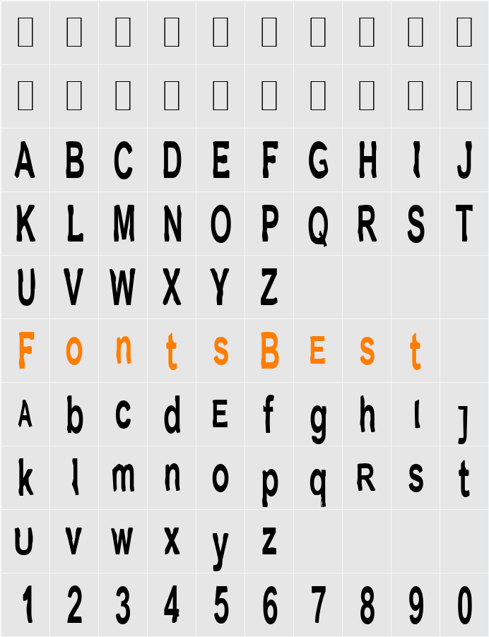 JetPak Character Map