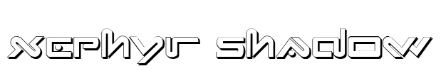 Xephyr Shadow Font Image