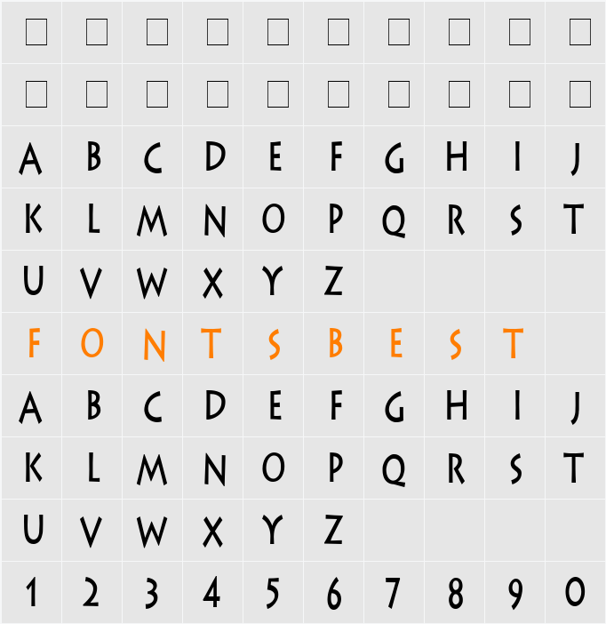 Liste Thin Character Map