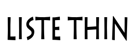 Liste Thin Font Image