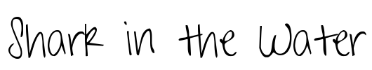 Shark in the Water Font Image