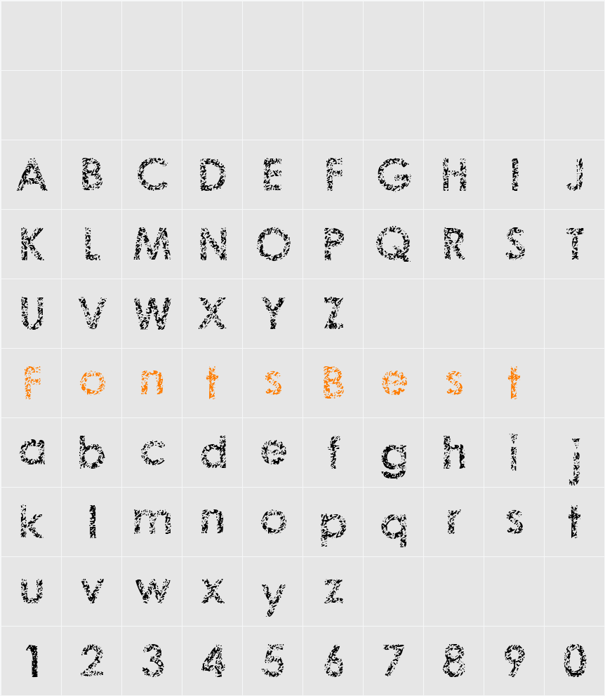 Staccatissmo Character Map