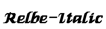 Relbe-Italic Font Image