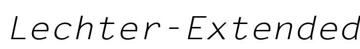 Lechter-Extended Font Image