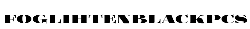 FoglihtenBlackPcs Font Image