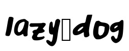 lazy_dog Font Image