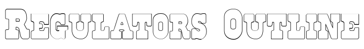 Regulators Outline Font Image