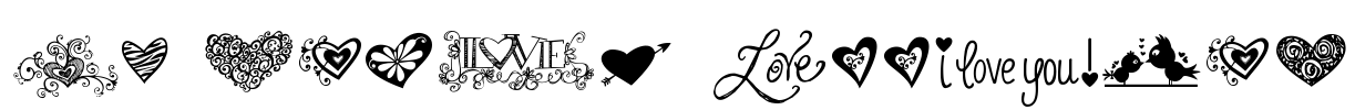 KG Heart Doodles Font Image