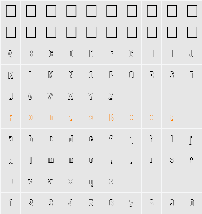 PSL-SamsonOutline Character Map