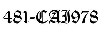 481-CAI978 Font Image
