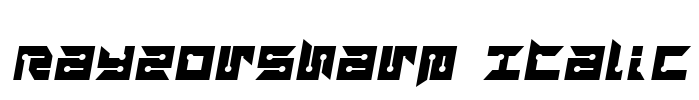 RayzorSharp Italic Font Image