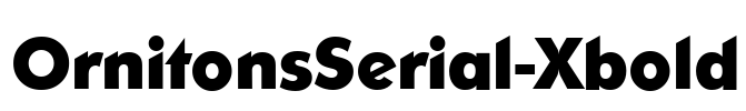 OrnitonsSerial-Xbold Font Image