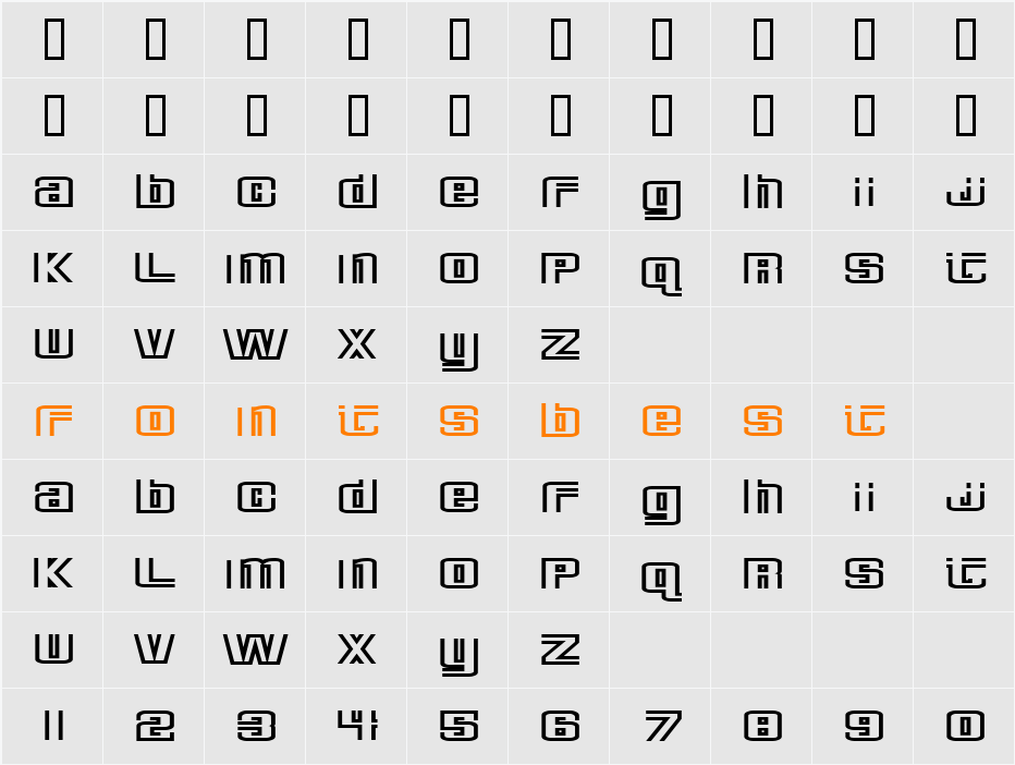 Deluxe Ducks Character Map