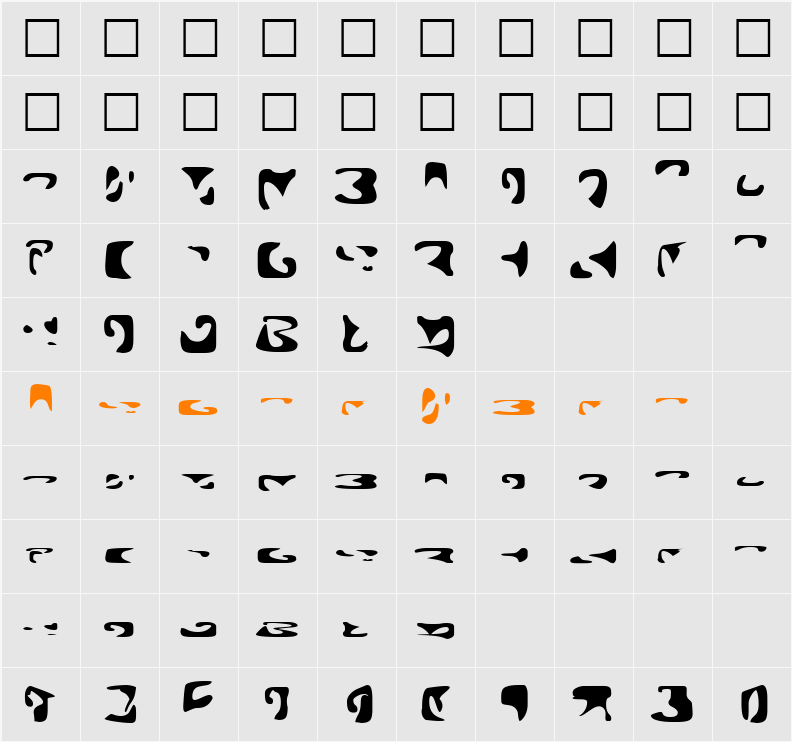 Romulan Character Map