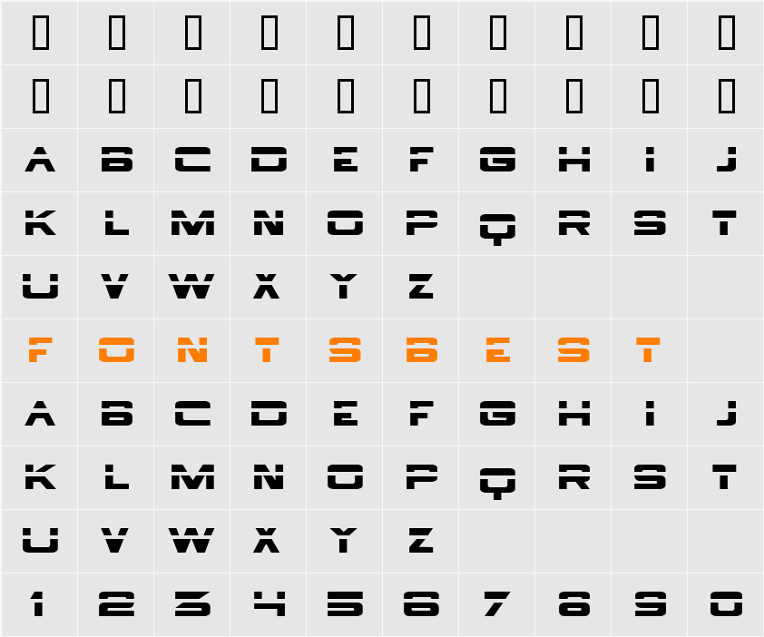 Borg9 Character Map