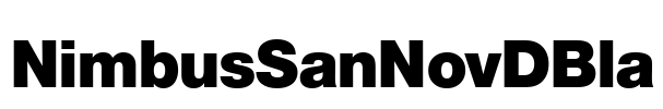NimbusSanNovDBla Font Image