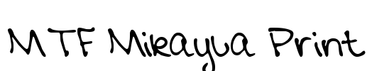 MTF Mikayla Print Font Image