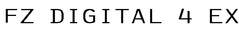 FZ DIGITAL 4 EX Font Image