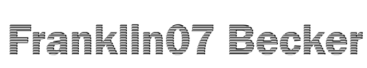 Franklin07 Becker Font Image