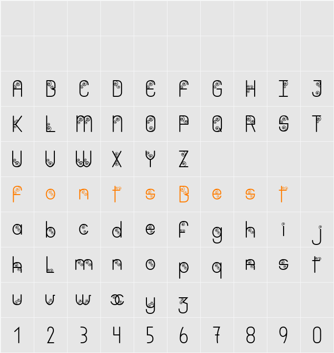 Purple shadow Character Map