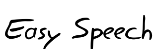 Easy Speech Font Image