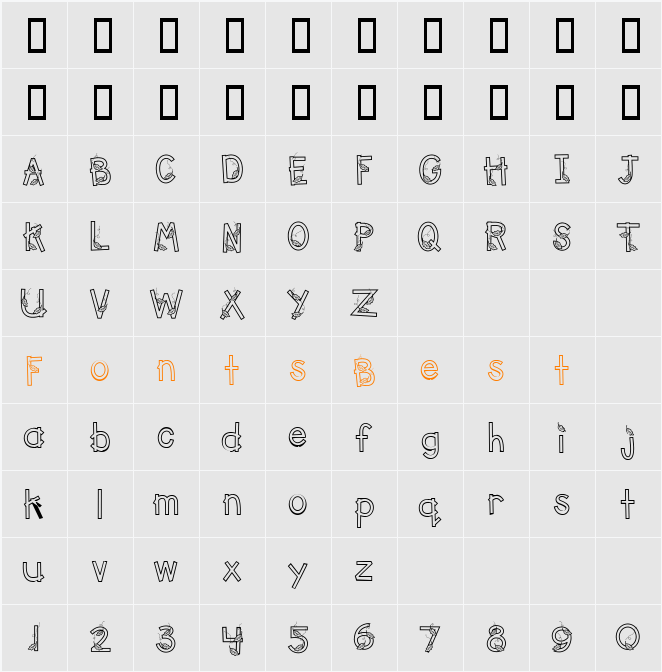 LD Falling Leaves Character Map