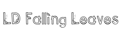 LD Falling Leaves Font Image