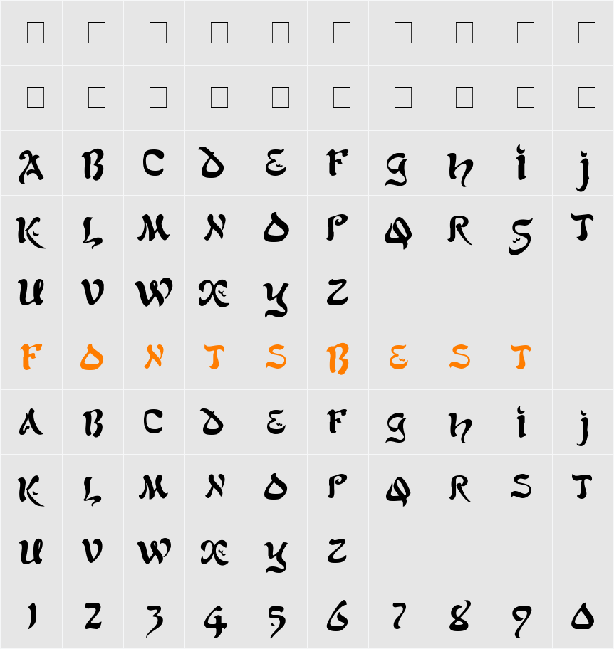 Solomon Character Map