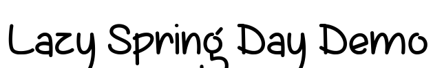 Lazy Spring Day Demo Font Image