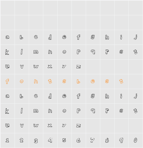 BrightenDays Character Map