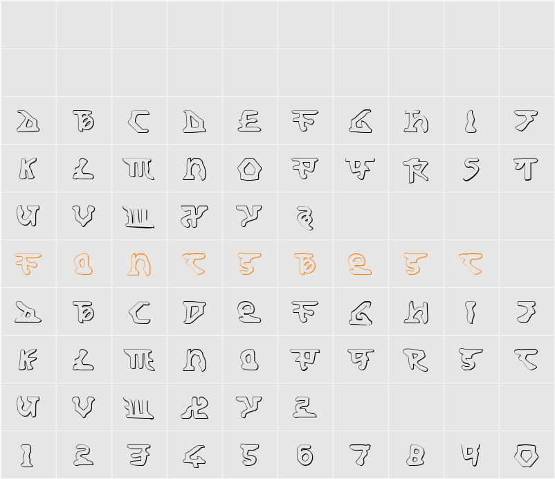Homeworld Translator Shadow Character Map