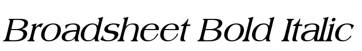 Broadsheet Bold Italic