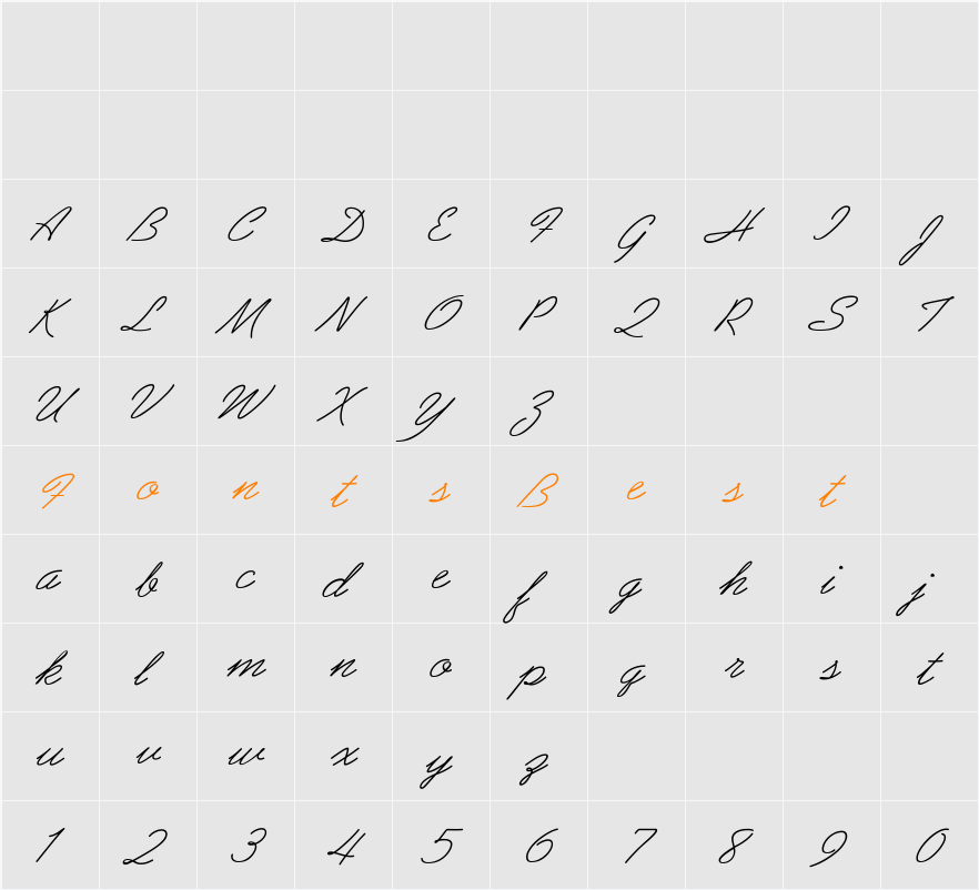 PreludeFLF Character Map