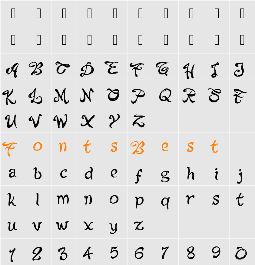 PWAlabama Character Map