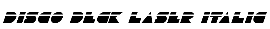 Disco Deck Laser Italic Font Image
