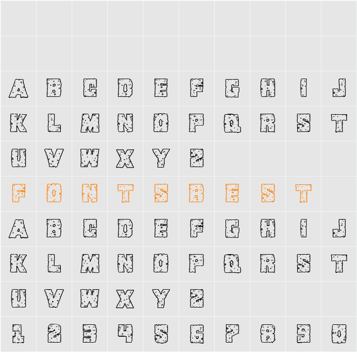 King Commando Riddled III Character Map